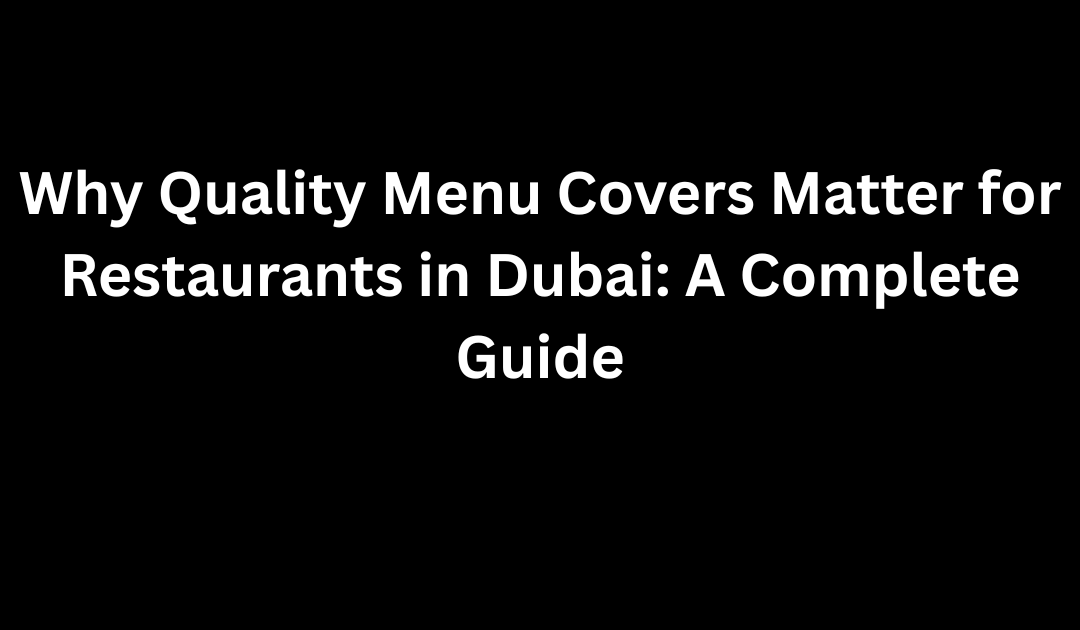 menu cover