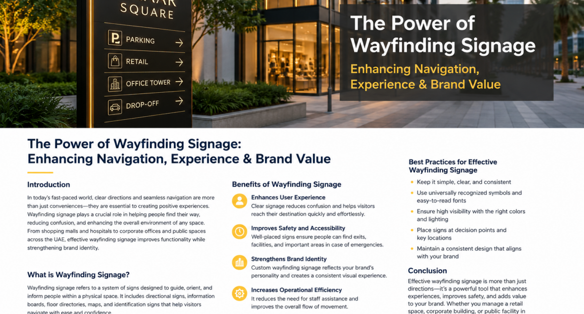 Wayfinding Signage in UAE